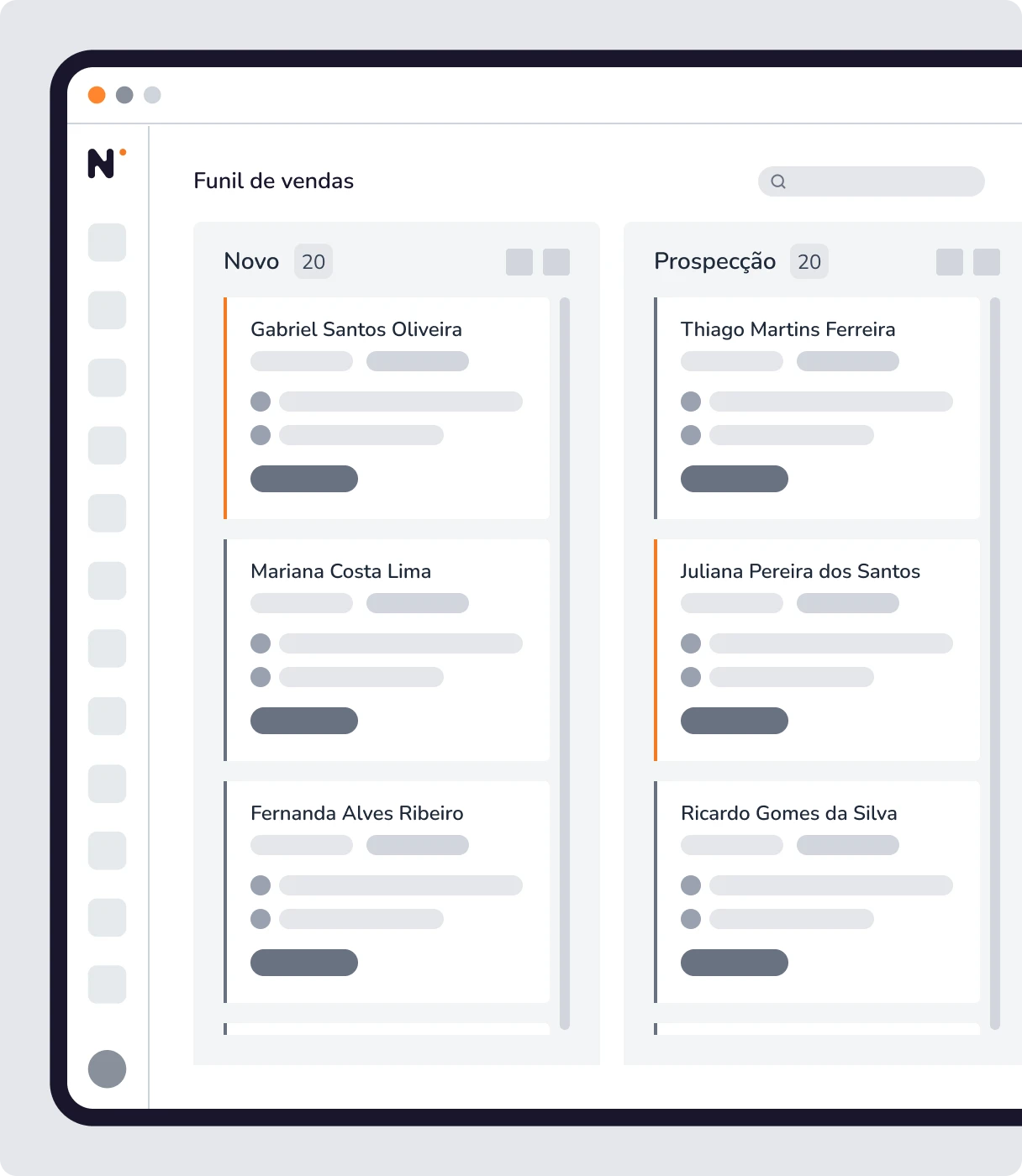 Módulo de prospecção do software para incorporadoras Nave